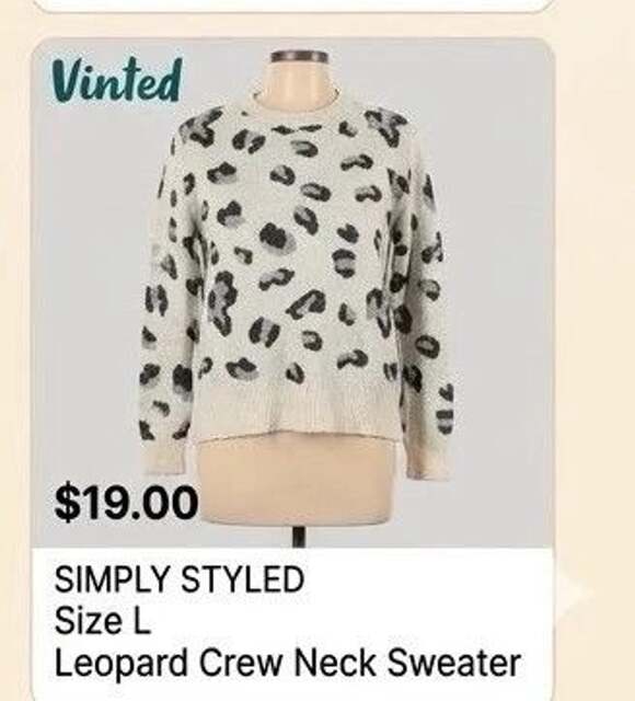 Sweaters - Simply Style Leopard Crew Neck Sweater